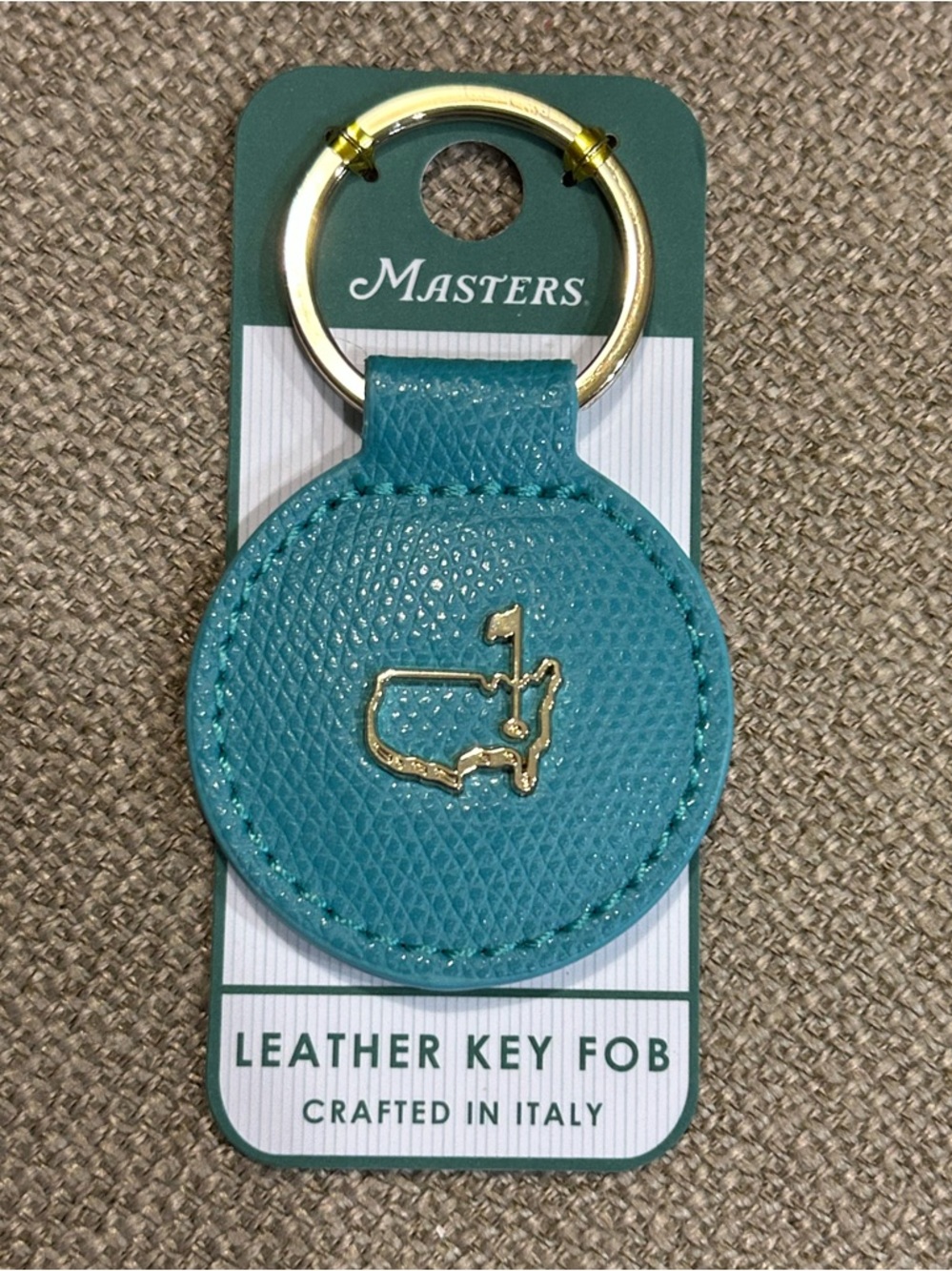 NWT…2026 Authentic Masters Blue Leather Key Fob